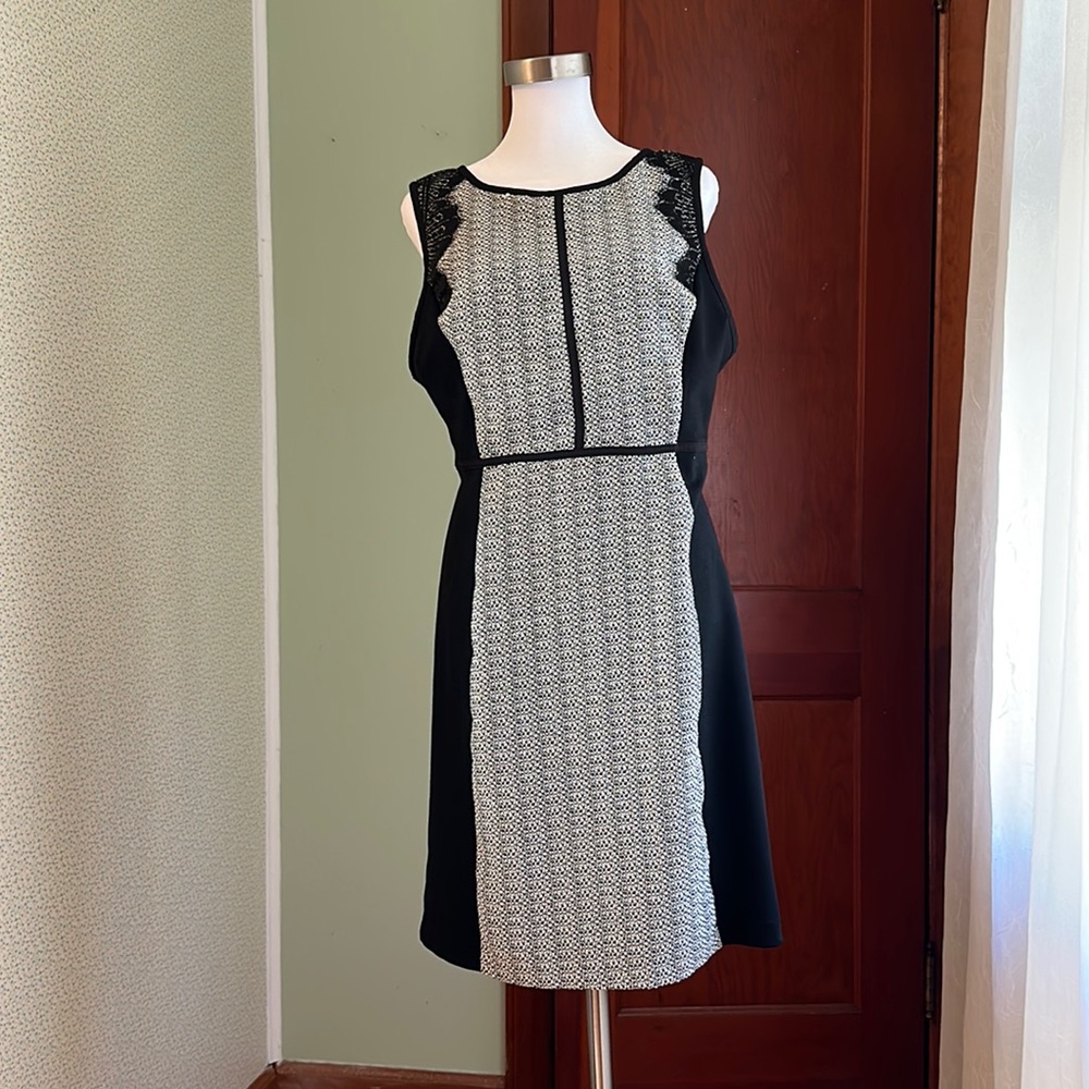 ELLE Black and White Dress, Size 16